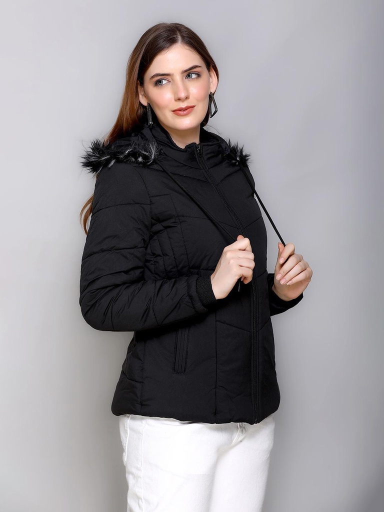 Ladies Short Length Jacket - RRV39238-RRV39238-BLACK-L