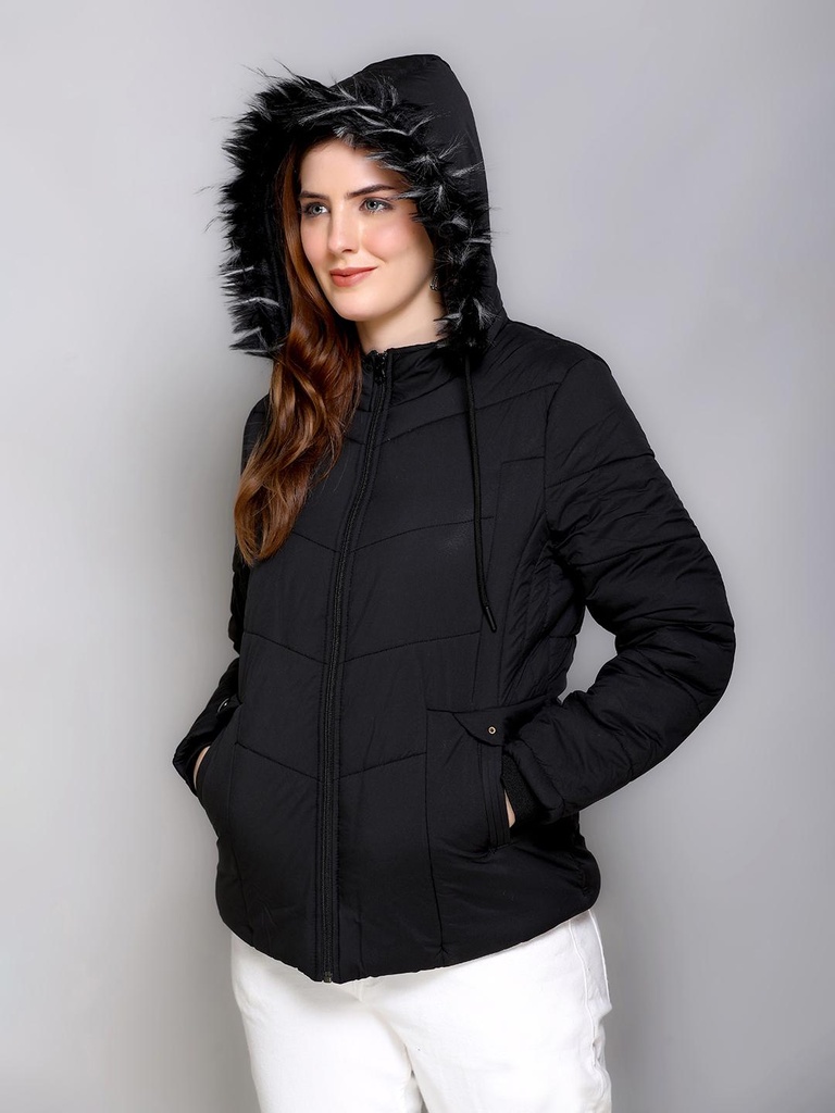 Ladies Short Length Jacket - RRV39238-RRV39238-BLACK-L