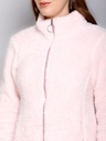 Ladies Zipper Sweatshirt With Collar - 9088SS-9088SS-PINK-L