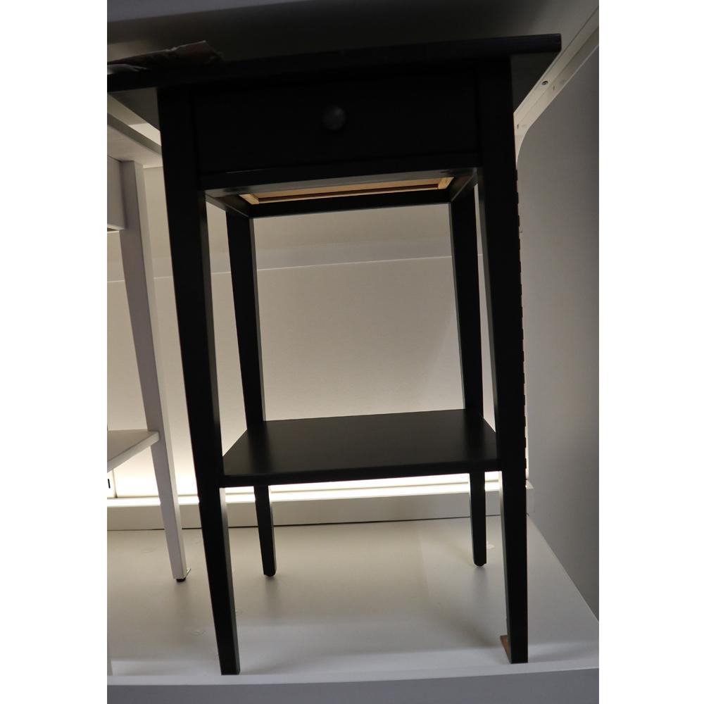 IKEA HEMNES Bedside table, black-brown