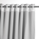 IKEA Flacklilja Room Darkening Curtains, 1 Pair, Grey-Stripe 145X250 cm