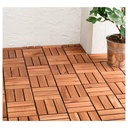 IKEA Runnen Floor Decking, Outdoor, Brown Stained Brown - 9 Pack