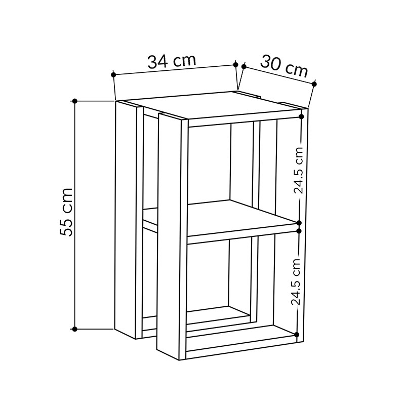 Kırsehir Nightstand Oak