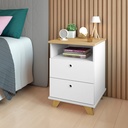  Aracaju Chest of 2 Drawers - Elm/ White