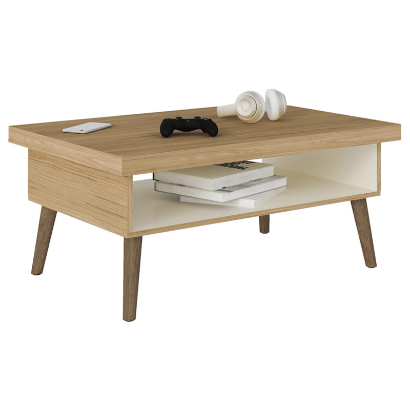 Francisco Coffee Table - Oak/ Off White