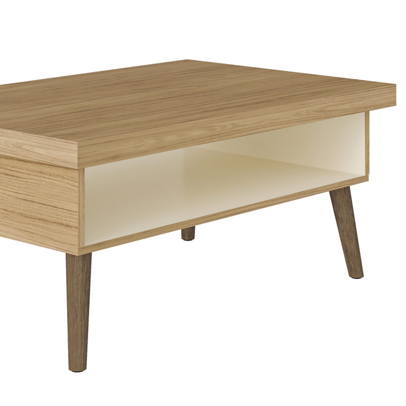 Francisco Coffee Table - Oak/ Off White