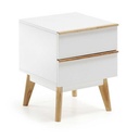 Idiya MICHIGAN Bedside Night Stand , White