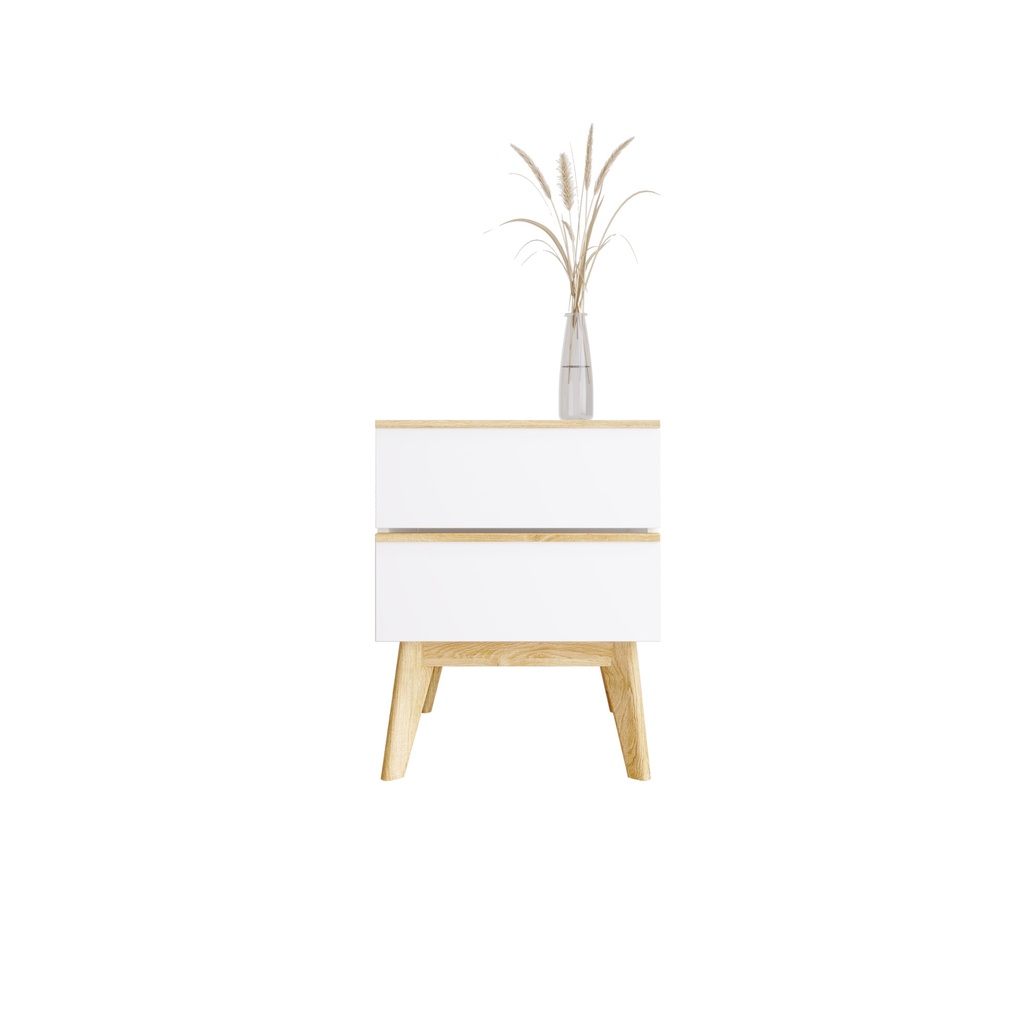 Idiya MICHIGAN Bedside Night Stand , White