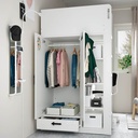 SMASTAD Loft Bed White White-With Desk with 3 Drawers 90X200 cm