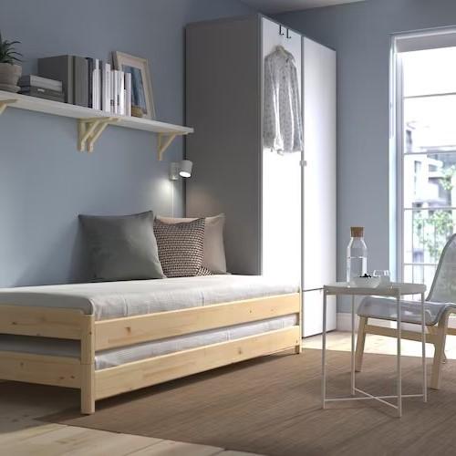 Utaker Stackable Bed, Pine (no mattress)