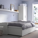 BRIMNES day-bed w 2 drawers-2 mattresses white-Asvang firm 80x200 cm