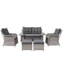 CARTER Outdoor Sofa Set Grey