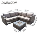 ERNEST Outdoor Sofa Set Grey