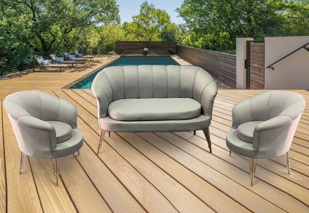 IDIYA ROCHESTER Outdoor sofa set , Light Gray