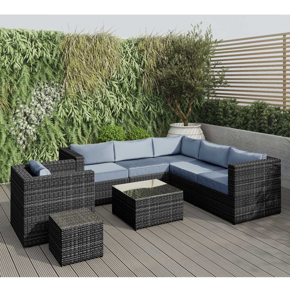 HOUSTON OUTDOOR SOFA SET,mix grey