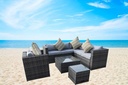 HOUSTON OUTDOOR SOFA SET,mix grey