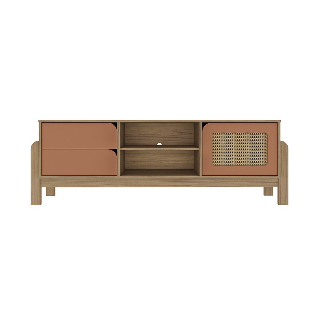 [000.045.78] Pinhais Tv Stand - Oak/ Terracotta