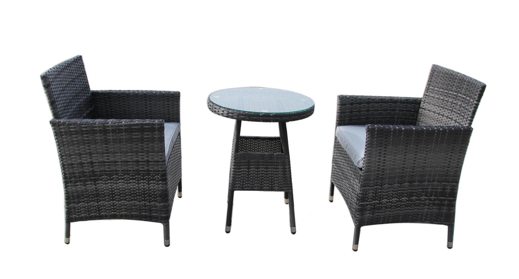 DALLAS OUTDOOR SOFA SET, MIX GREY