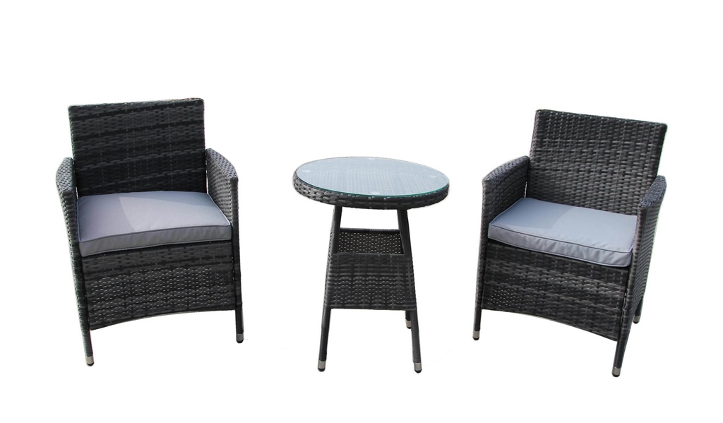 DALLAS OUTDOOR SOFA SET, MIX GREY