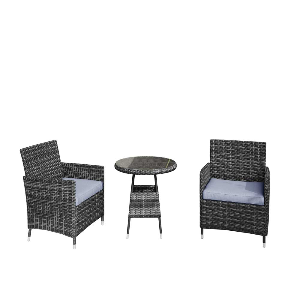 DALLAS OUTDOOR SOFA SET, MIX GREY