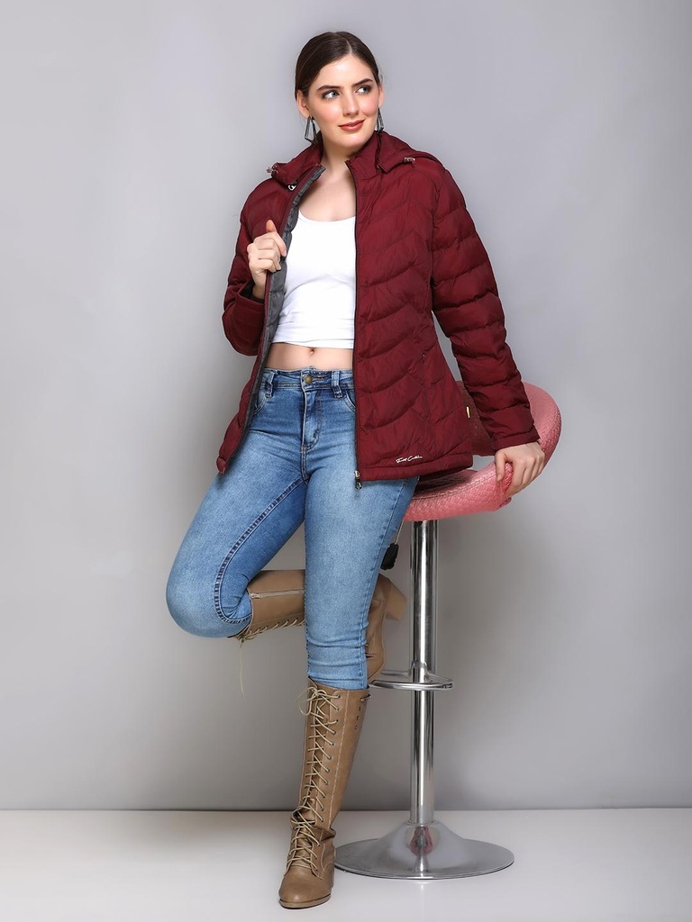 Ladies Sealing Down Jacket - 89471-89471-MEHROON-L