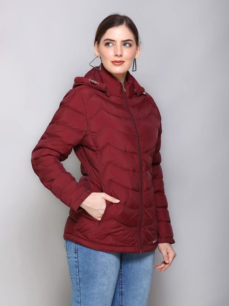 Ladies Sealing Down Jacket - 89471-89471-MEHROON-L