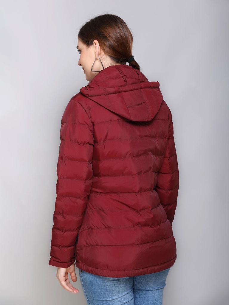 Ladies Sealing Down Jacket - 89471-89471-MEHROON-L