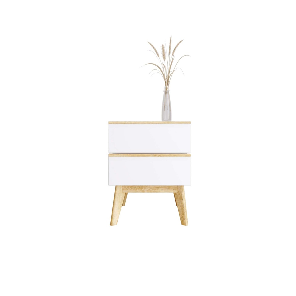 Michigan Bedside Night Stand, White