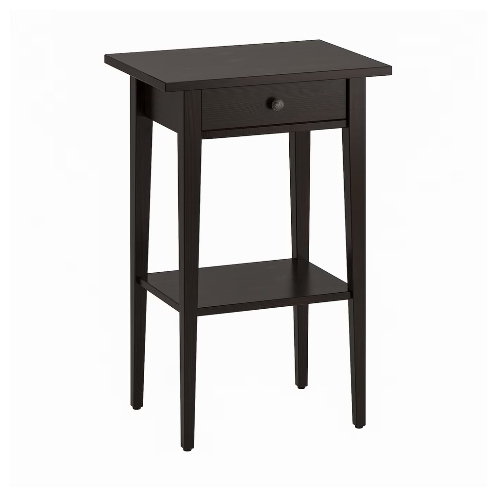 HEMNES Bedside Table, Black-Brown