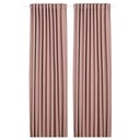 ANNAKAJSA Room Darkening Curtains, 1 Pair, Pink 145X250 cm