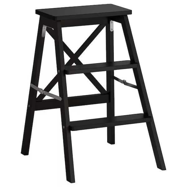 BEKVAM Stepladder, 3 Steps, Black 63 cm