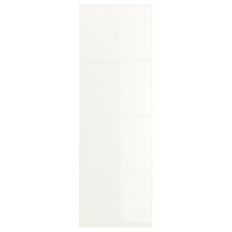 Färvik 4 Panels for Sliding Door Frame White Glass 75X236 cm