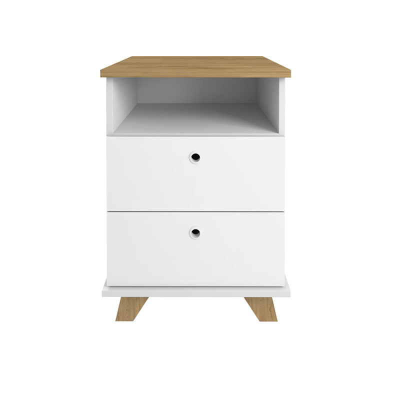  Aracatuba Chest of 2 Drawers - Elm/ White