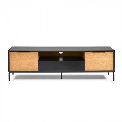 Minnessota TV Cabinet, Black-Oak