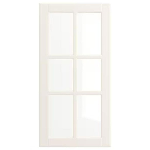 BODBYN Bodby Glass Door Gray White 40X80 cm