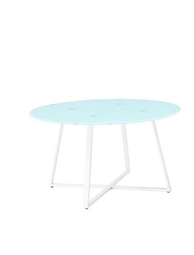 Acra White Round Coffee Table