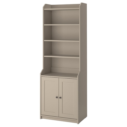 HAUGA High Cabinet with 2 Doors,beige, 70x199 cm