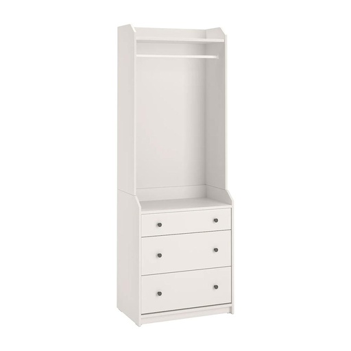 HAUGA Open Wardrobe with 3 Drawers