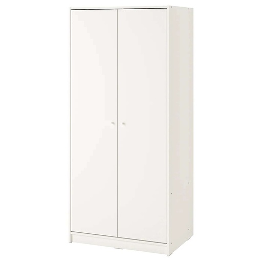 KLEPPSTAD Wardrobe with 2 Doors White 79X176 cm