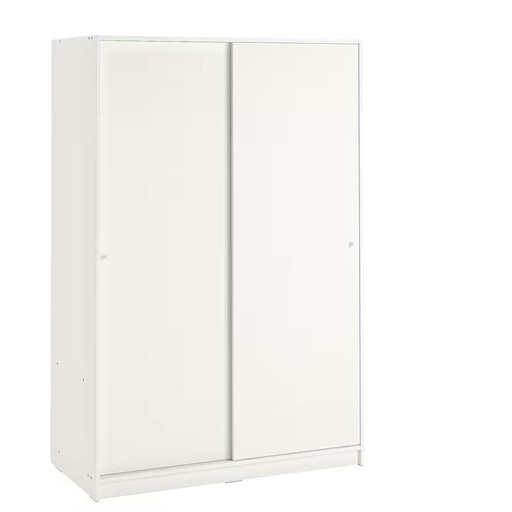 Kleppstad Wardrobe with Sliding Doors White 117X176 cm