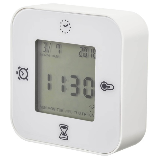 KLOCKIS clock / thermometer / alarm / timer white