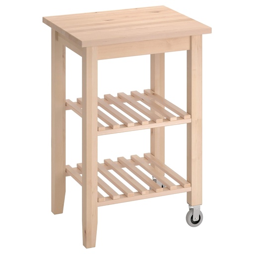 BEKVAM kitchen trolley birch 58x50 cm