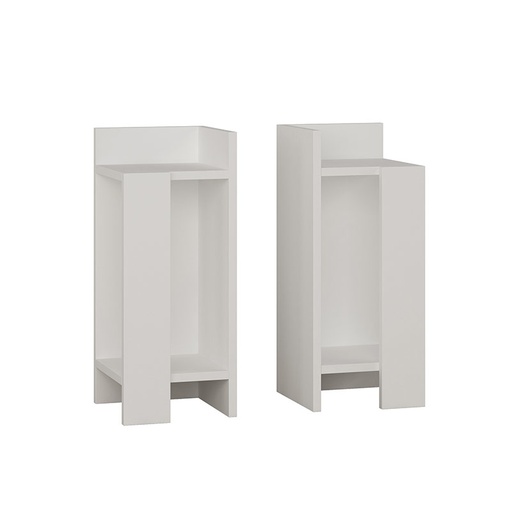 Erzin Nightstand Set - White - White