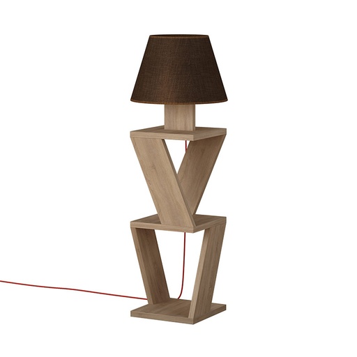 Sinop Side Floor Lamp - Oak - Coffee