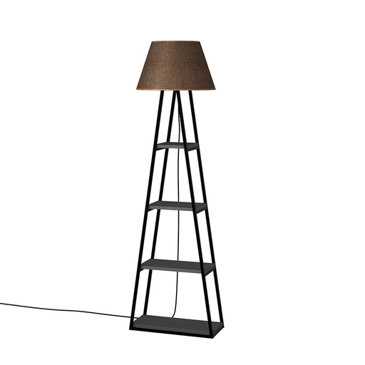 Agrı Floor Lamp - Anthracite - Brown