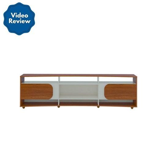 Fortaleza Tv Stand - Cedar/ Off White