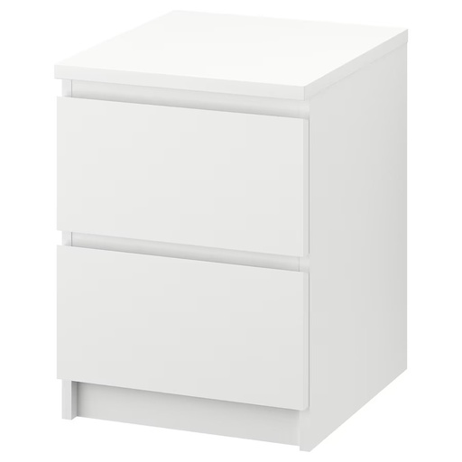 MALM Chest of 2 drawer,bedside table White